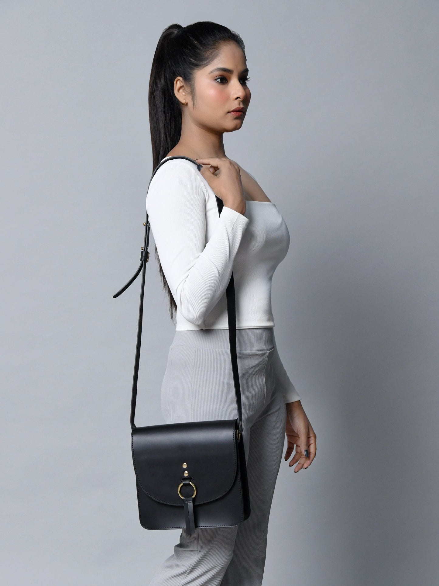 Black Elegance Crossbody Sling Bag