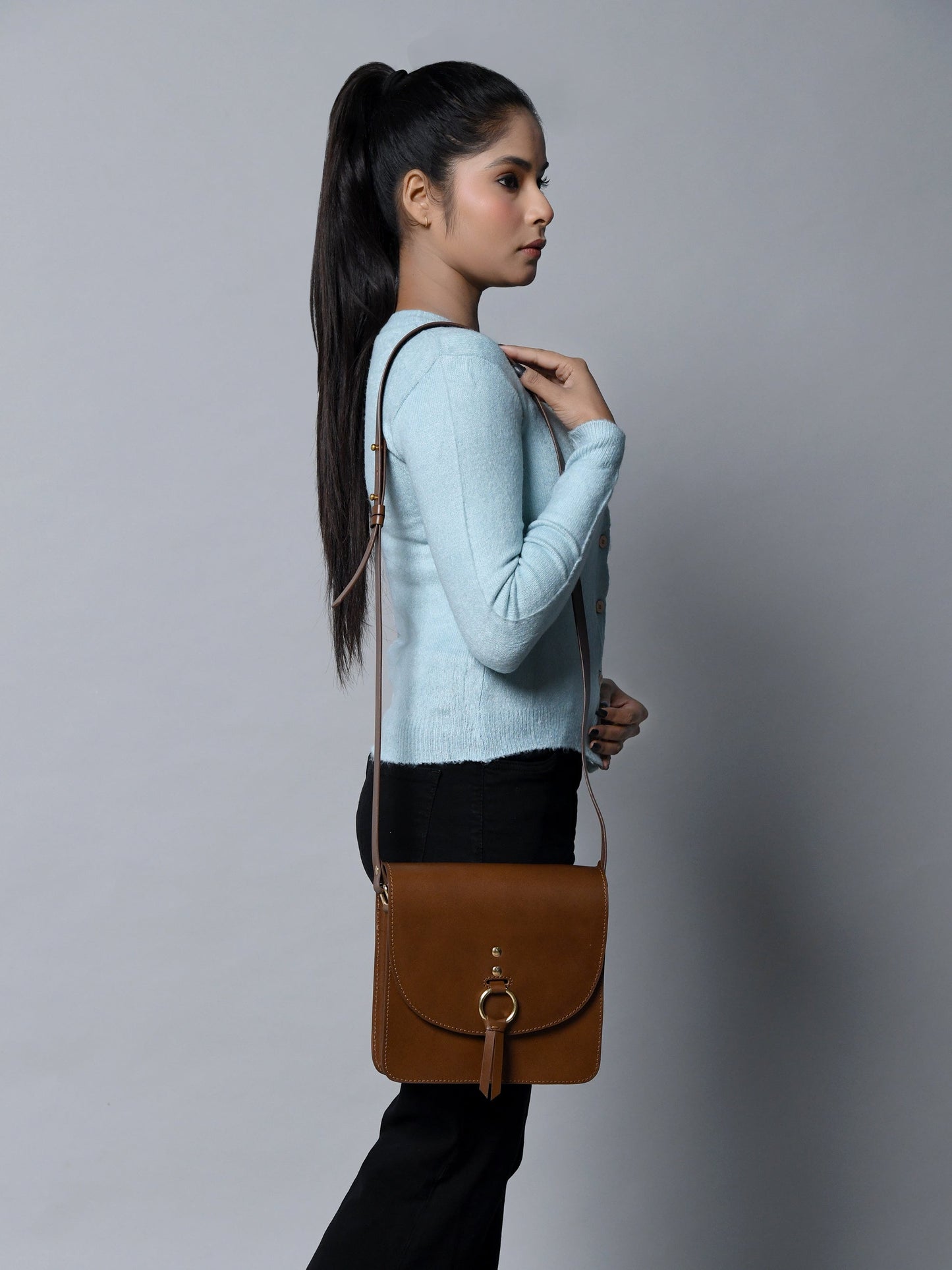 Brown Elegance Crossbody Sling Bag