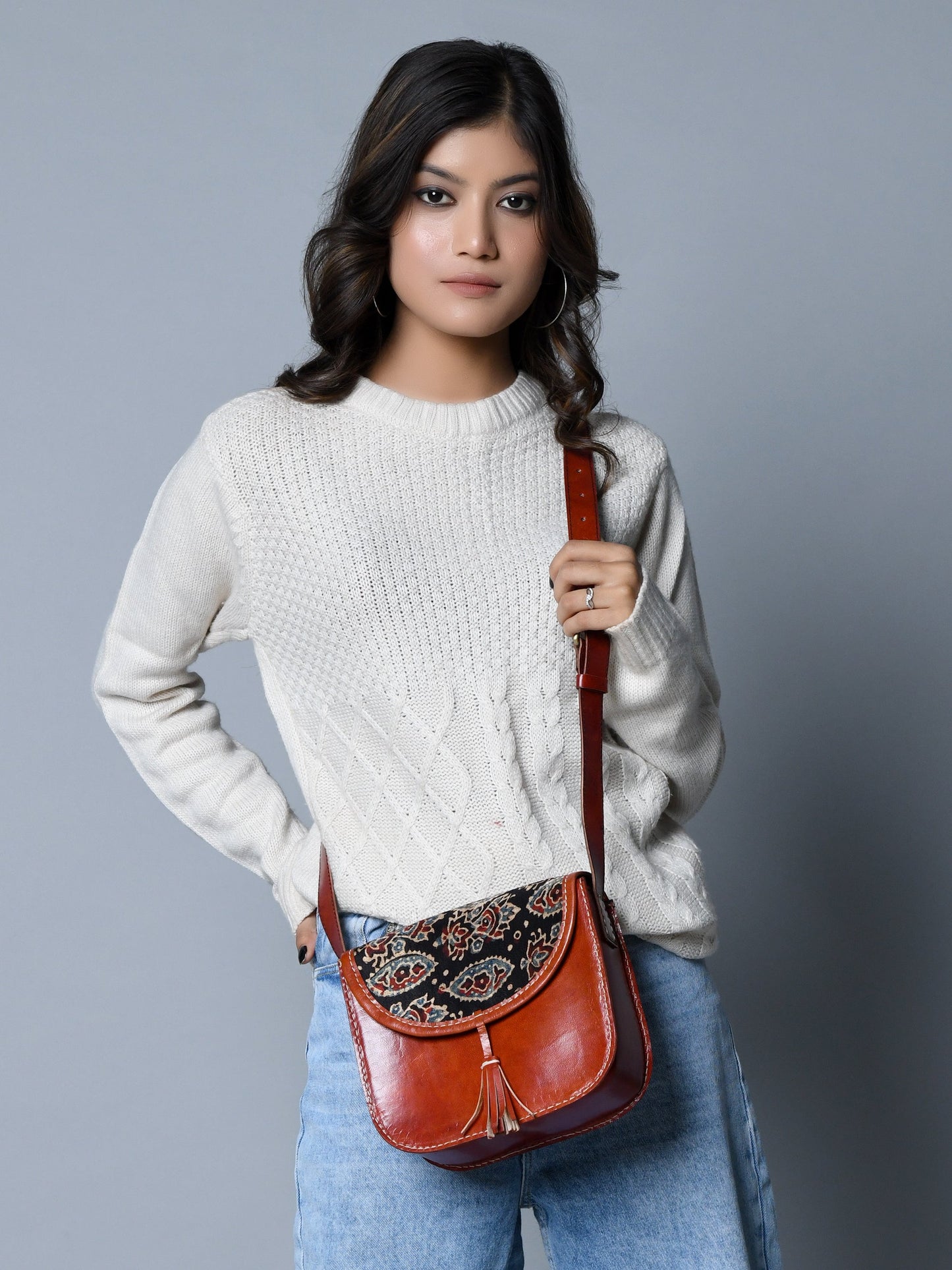 Astounding Ajrakh Ethnic Satchel