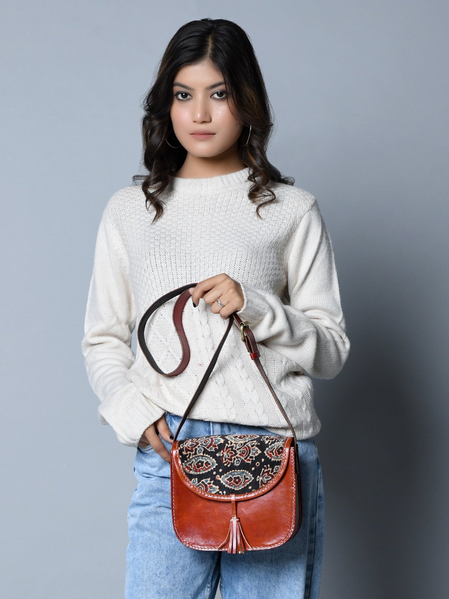 Astounding Ajrakh Ethnic Satchel