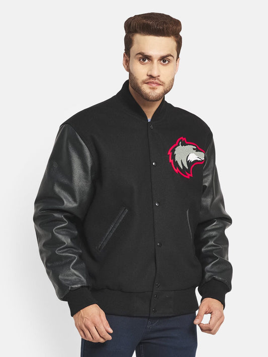 Black Wolf Varsity Jacket